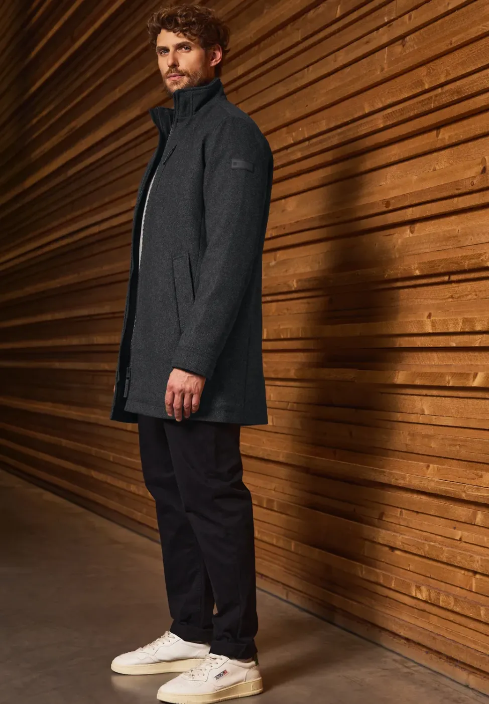 Jacke mit Wollanteil