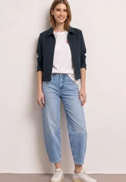Jacke mit Zipper und Brusttaschen