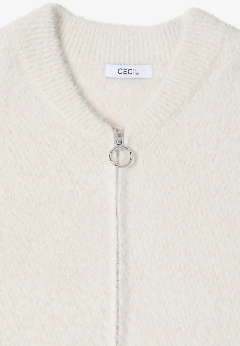 Jacquard Cardigan mit Zipper