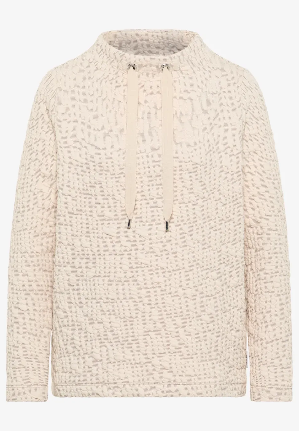 Jacquard Funnel Neck Shirt