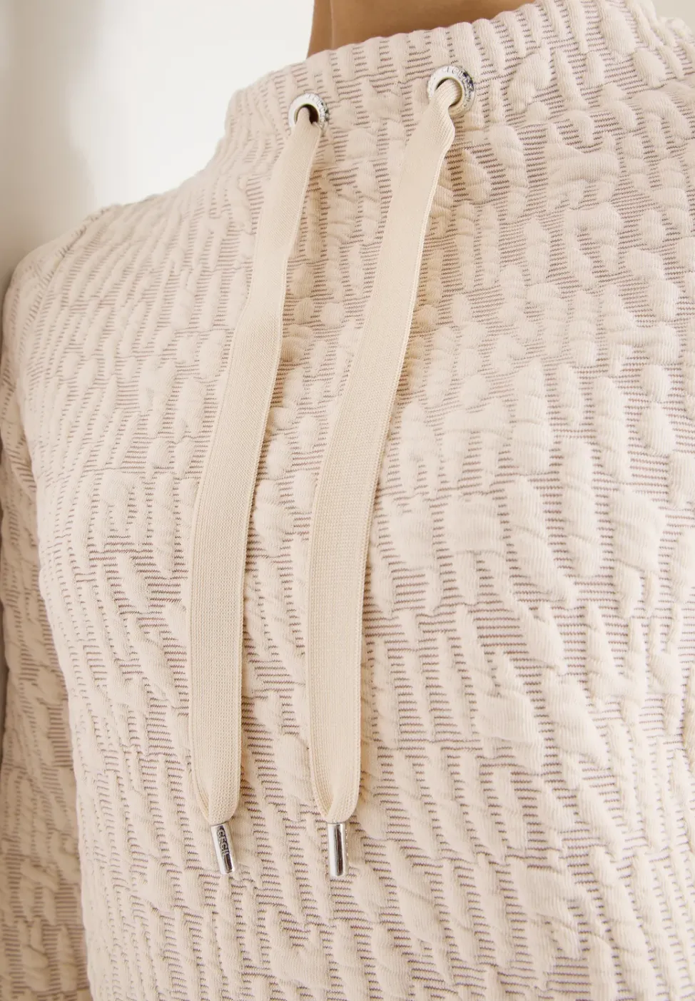 Jacquard Funnel Neck Shirt