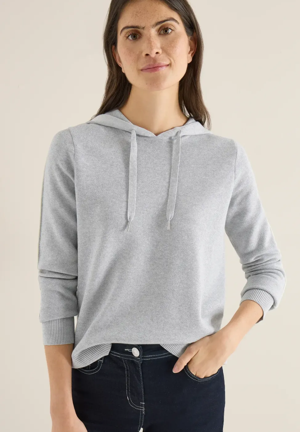 Jacquard Hoodie mit Glitzer