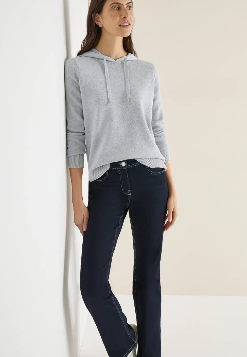 Jacquard Hoodie mit Glitzer