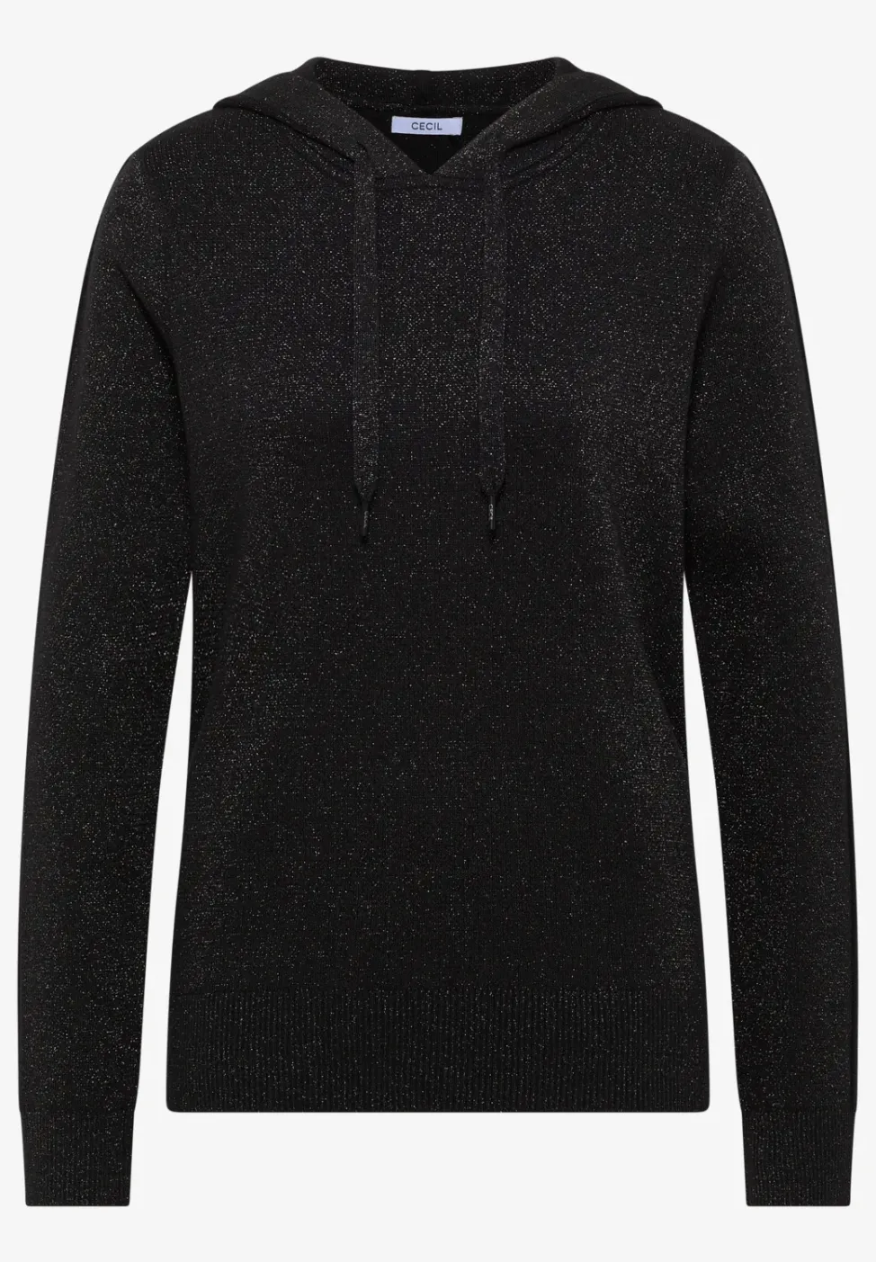 Jacquard Hoodie mit Glitzer