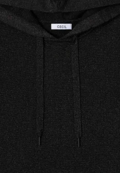 Jacquard Hoodie mit Glitzer