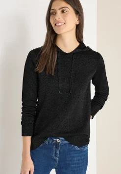 Jacquard Hoodie mit Glitzer