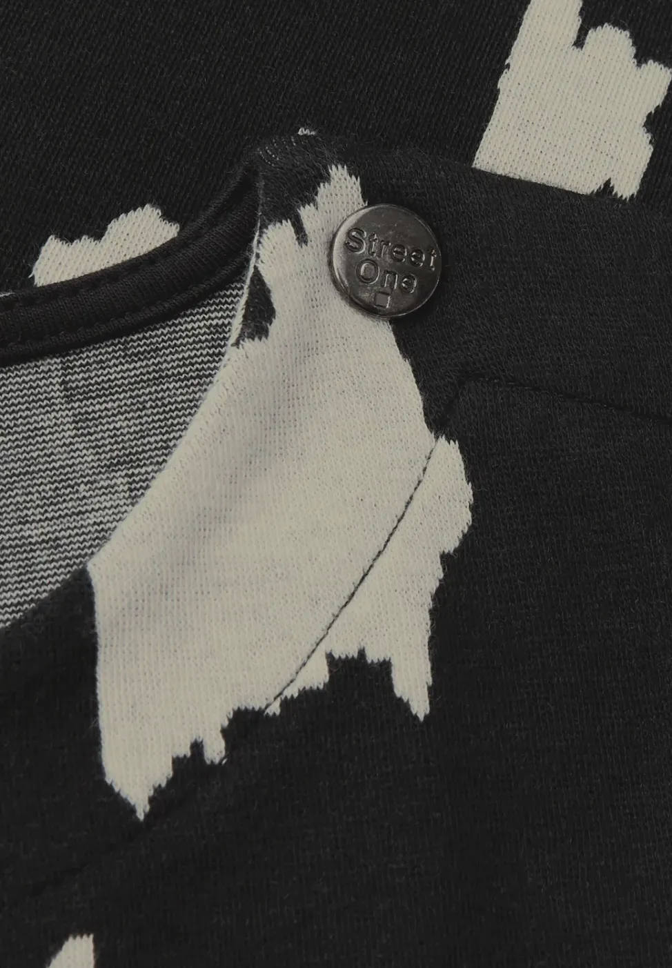 Jacquard-Kleid mit Knöpfen