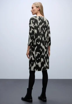 Jacquard-Kleid mit Knöpfen
