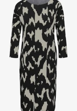 Jacquard-Kleid mit Knöpfen