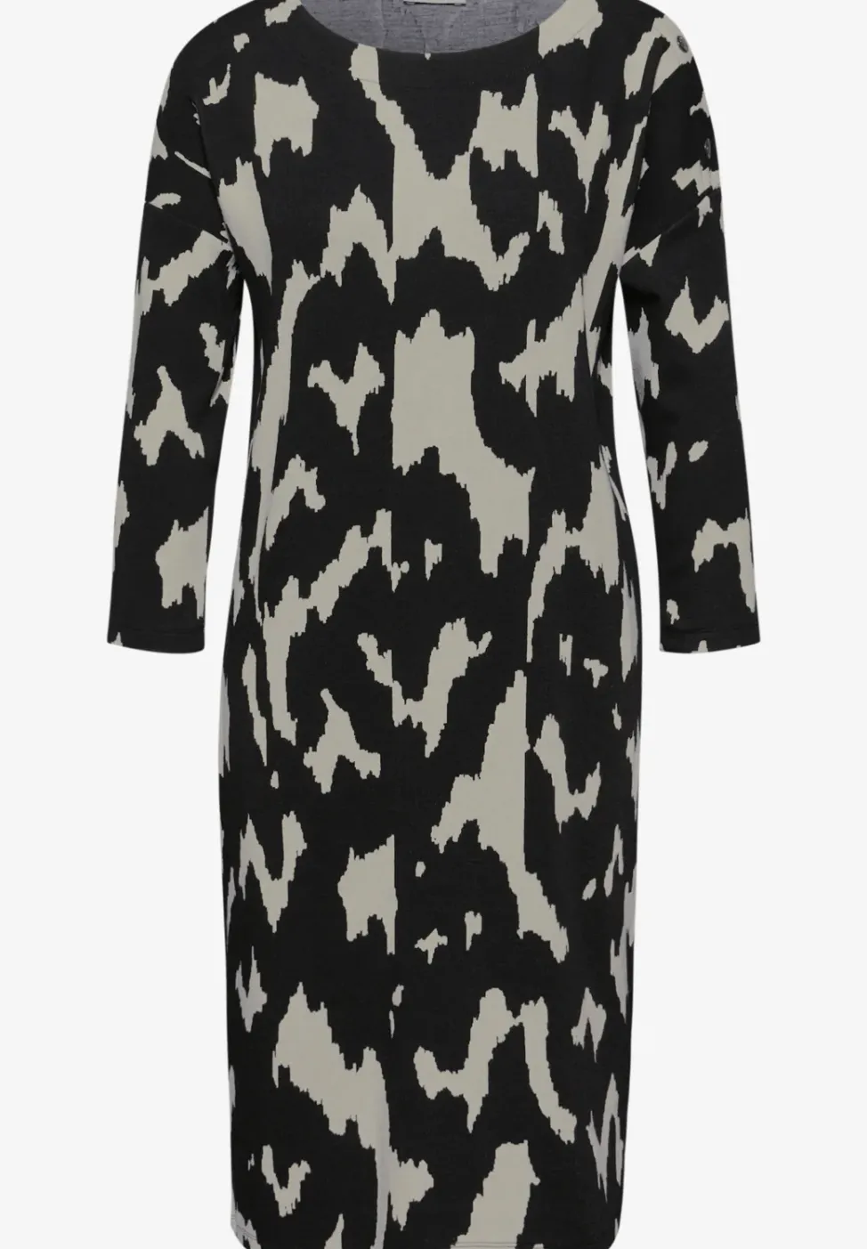 Jacquard-Kleid mit Knöpfen