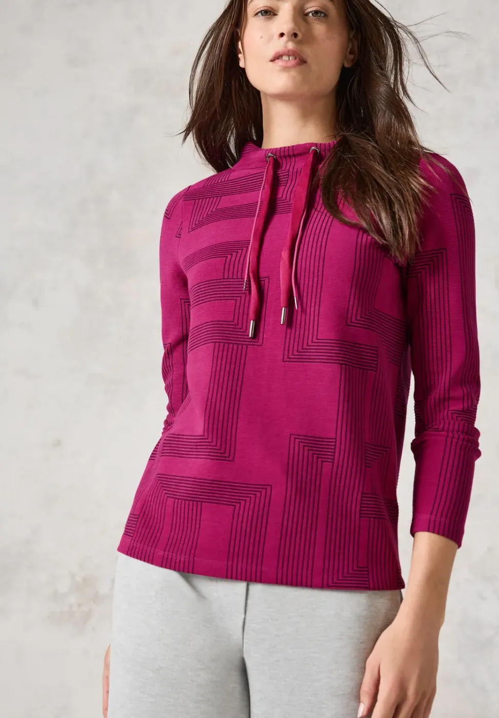 Jacquard Langarmshirt