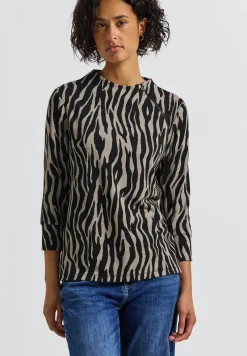 Jacquard Shirt mit Zipper