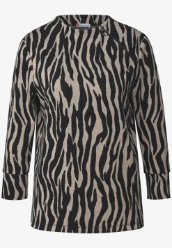 Jacquard Shirt mit Zipper
