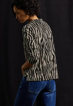 Jacquard Shirt mit Zipper
