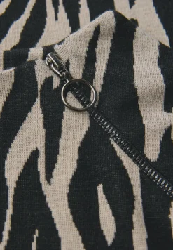 Jacquard Shirt mit Zipper