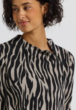 Jacquard Shirt mit Zipper