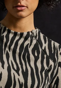 Jacquard Shirt mit Zipper