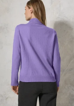 Jaquard Pullover in Unifarbe