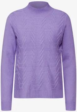 Jaquard Pullover in Unifarbe