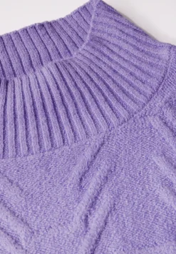 Jaquard Pullover in Unifarbe