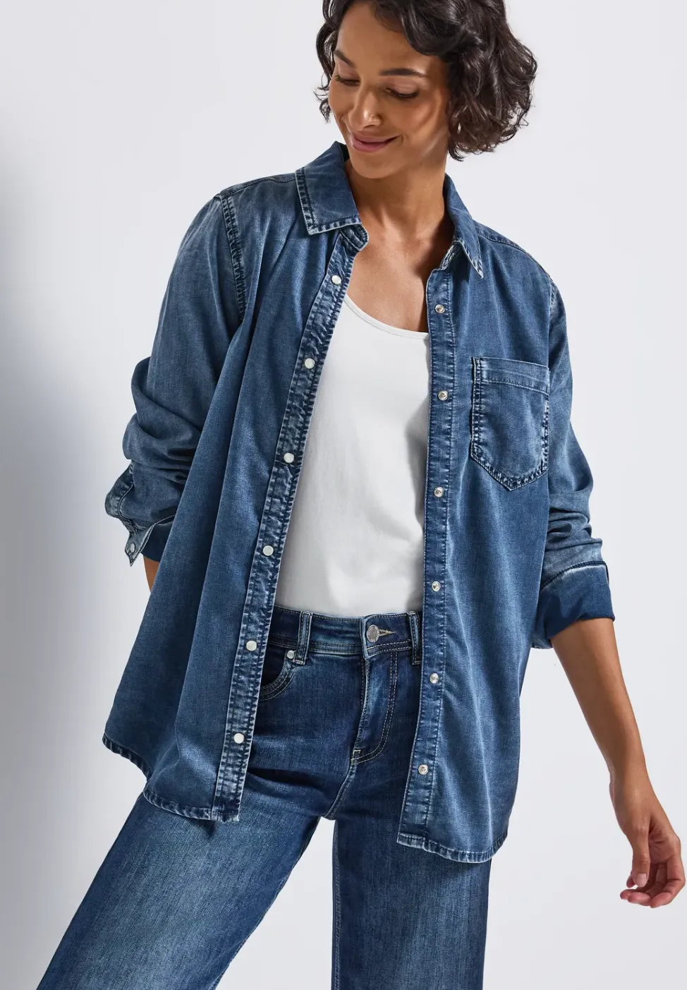 Jeansbluse