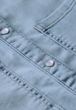 Jeansbluse im Bleached-Look