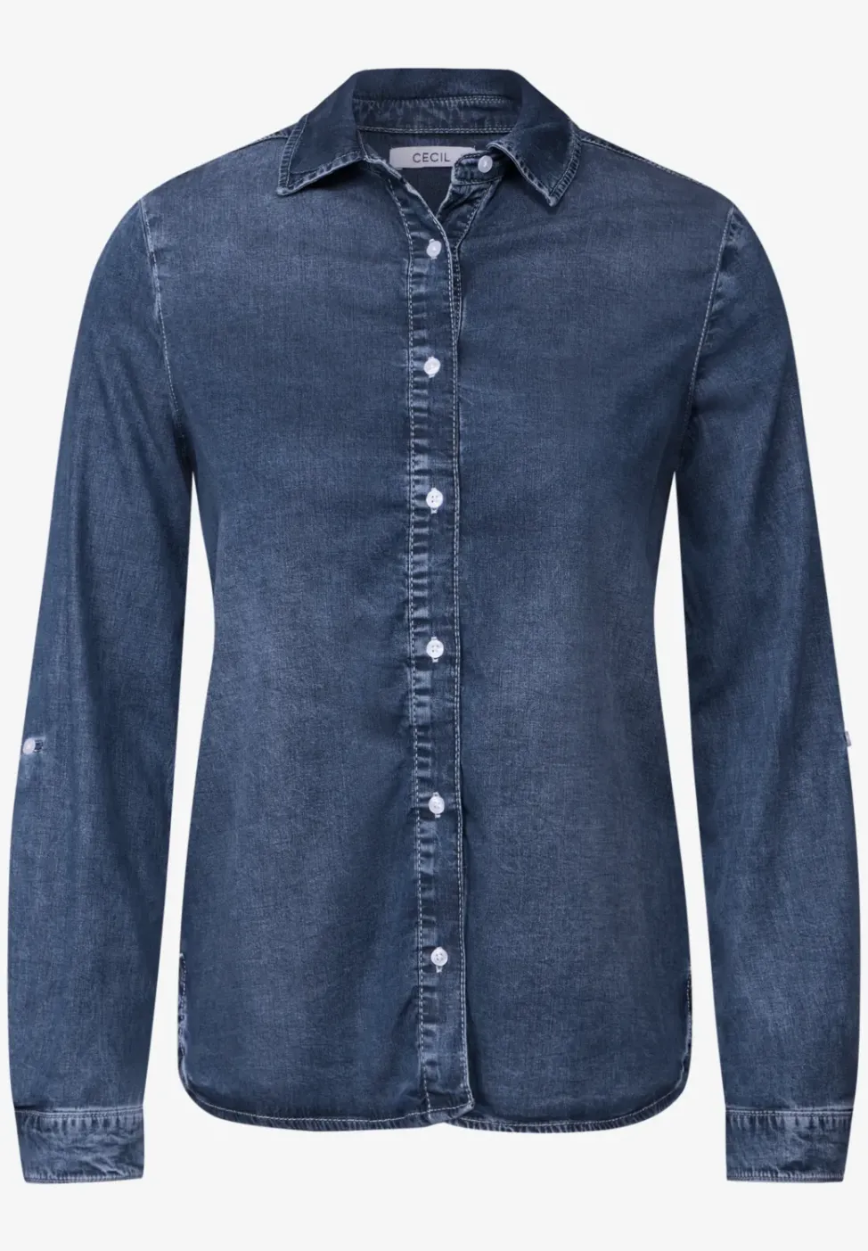 Jeanshemd aus Lyocellmix
