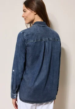 Jeanshemd aus Lyocellmix