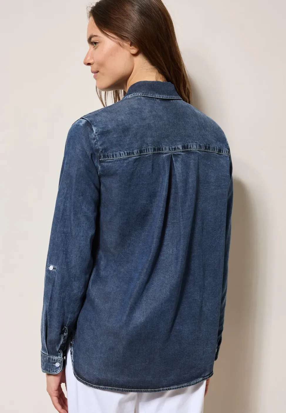 Jeanshemd aus Lyocellmix
