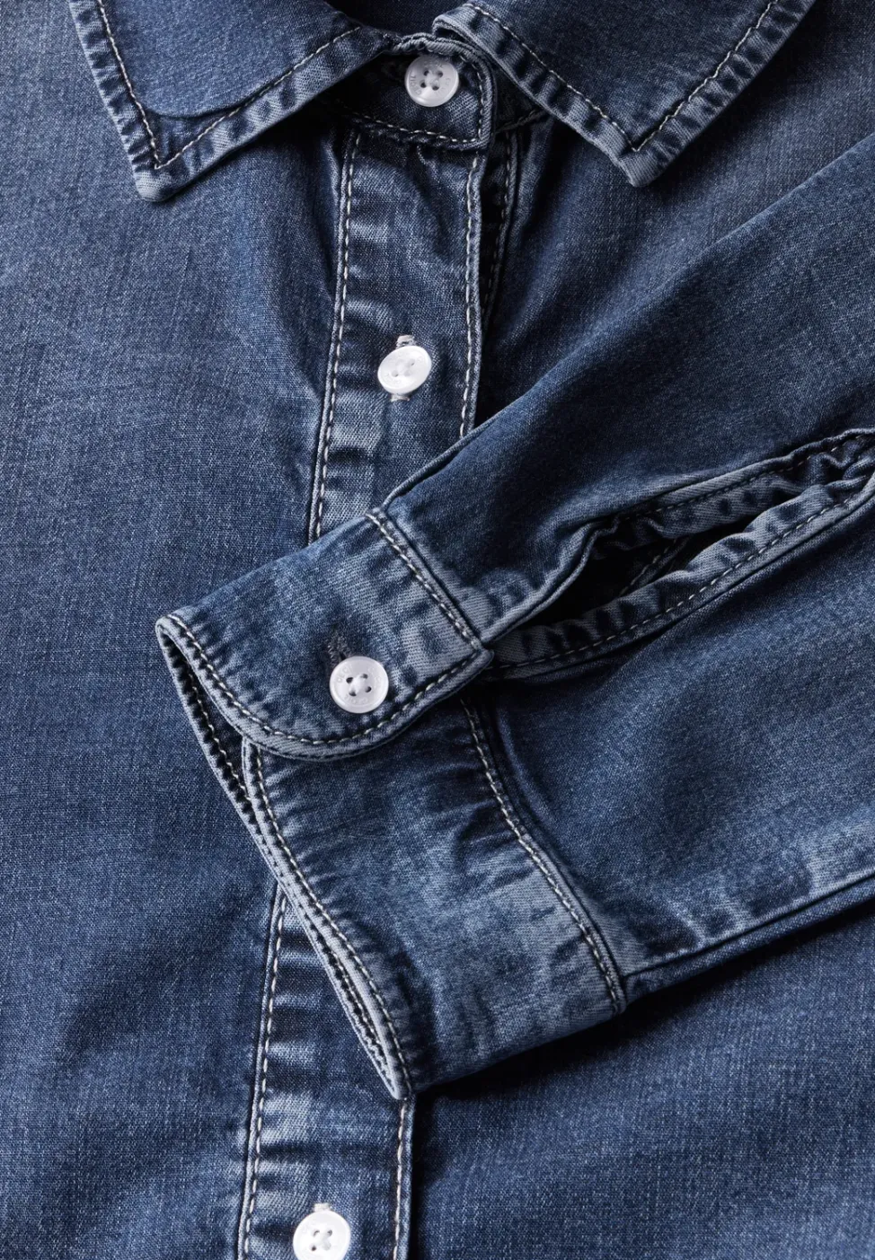 Jeanshemd aus Lyocellmix