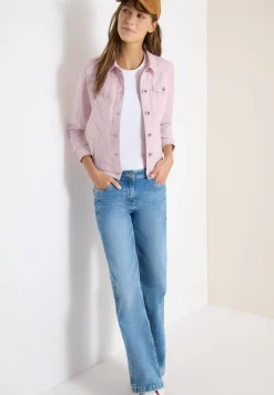 Jeansjacke im Colored-Denim-Look