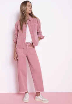 Jeansjacke in pinker Waschung