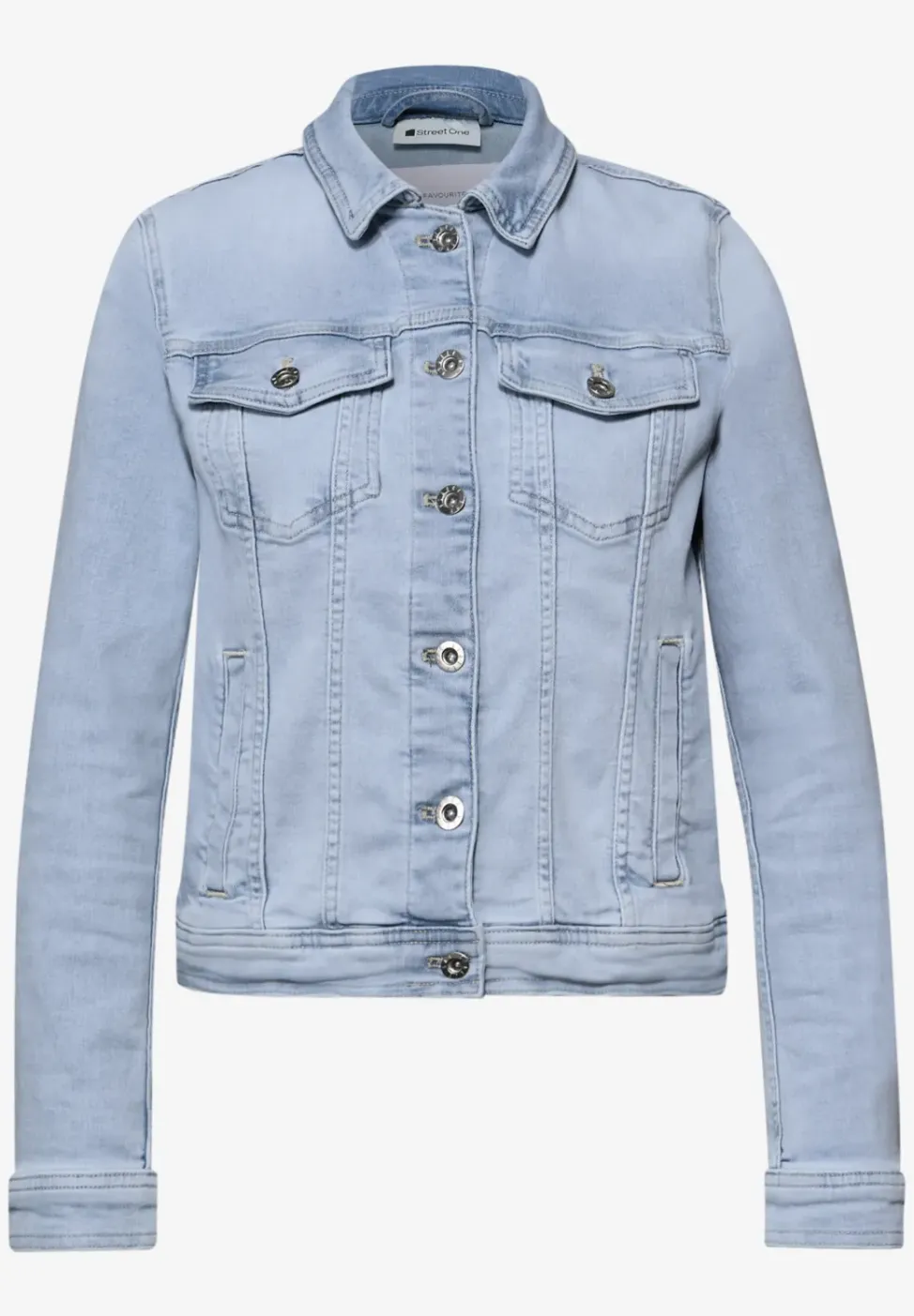 Jeansjacke mit Brusttaschen und Knöpfen