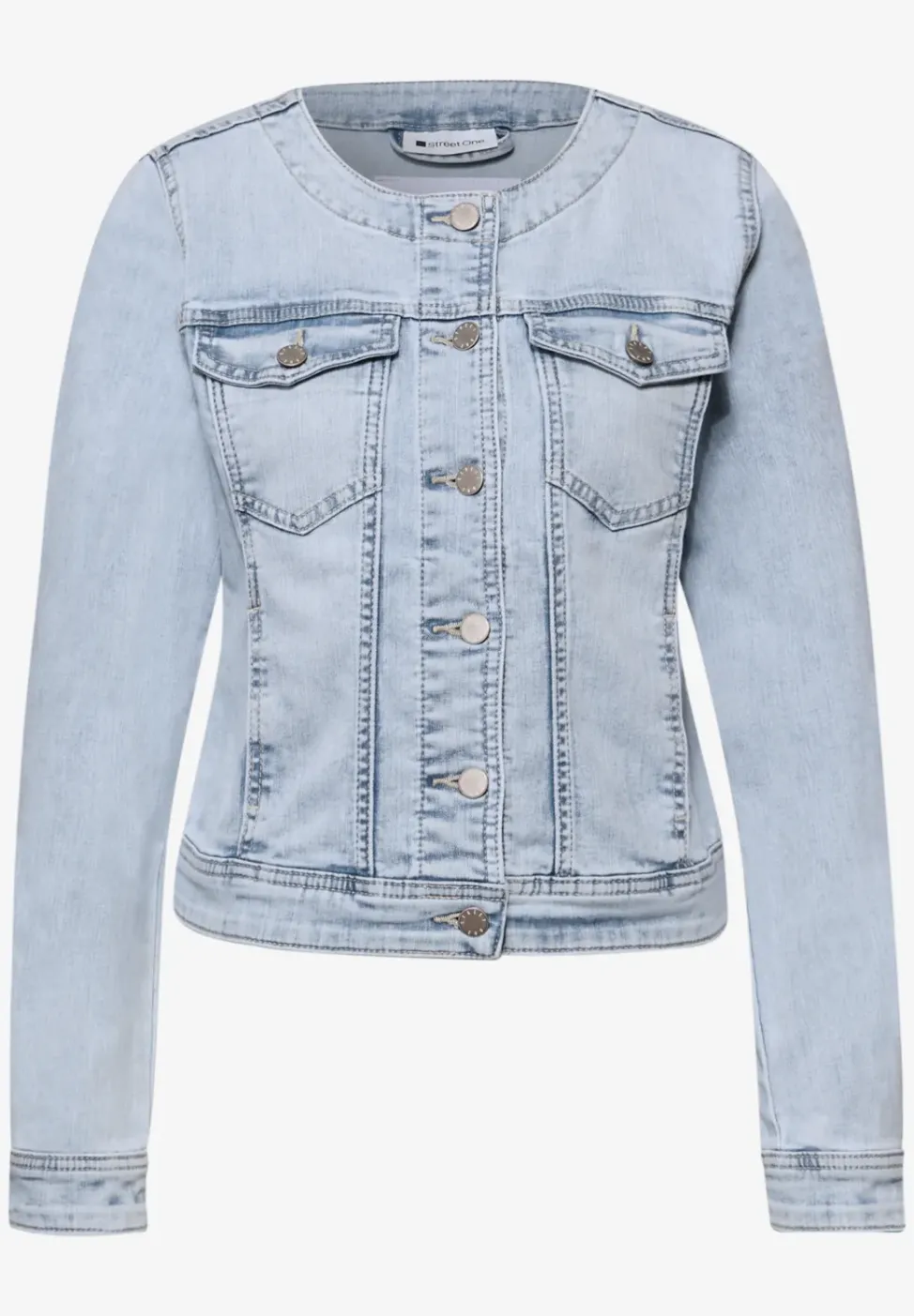 Jeansjacke mit Brusttaschen und Knöpfen