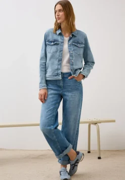 Jeansjacke mit Knopfleiste
