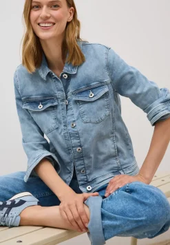 Jeansjacke mit Knopfleiste