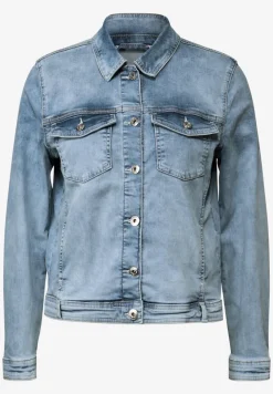 Jeansjacke mit Knopfleiste