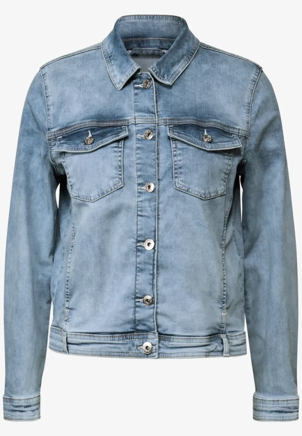 Jeansjacke mit Knopfleiste