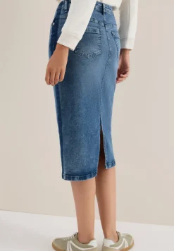Jeansrock mit Gallonstreifen