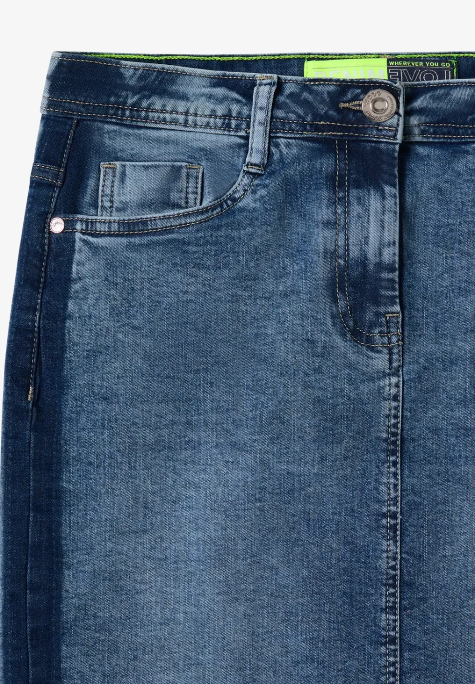 Jeansrock mit Gallonstreifen