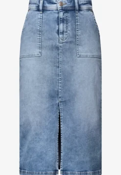 Jeansrock mit Schlitz