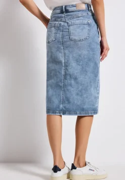 Jeansrock mit Schlitz
