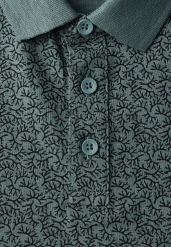 Jersey Poloshirt mit Print