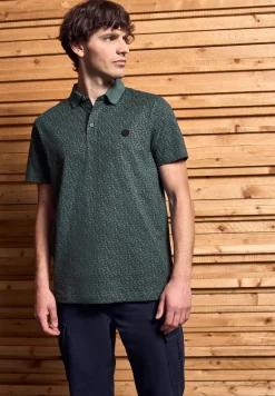 Jersey Poloshirt mit Print