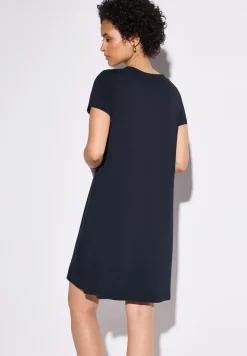 Jersey-Kleid in Unifarbe