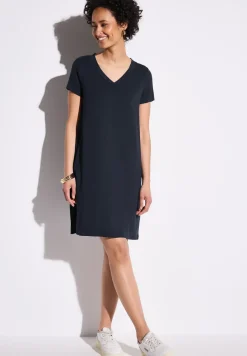 Jersey-Kleid in Unifarbe