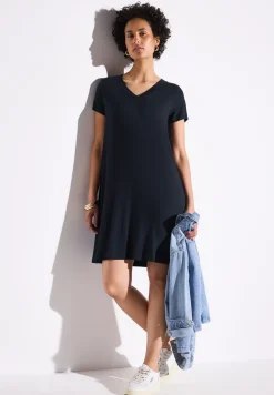 Jersey-Kleid in Unifarbe