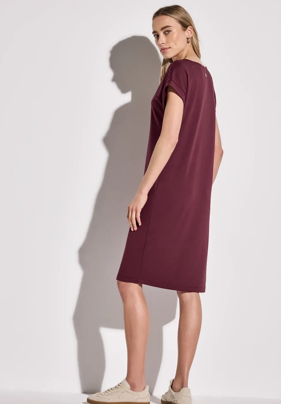 Jersey-Kleid in Unifarbe