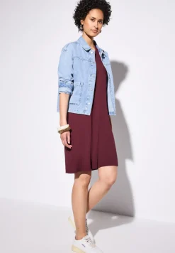 Jersey-Kleid in Unifarbe