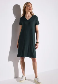 Jersey-Kleid in Unifarbe
